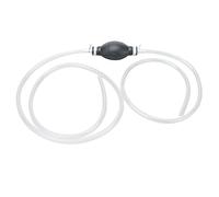 Pompe à siphon manuelle portable, kit d'outils de transfert de liquide pour eau et gaz avec 2 tuyaux en PVC, pompe à main en caoutchouc pour tondeuse à gazon, taille-haie