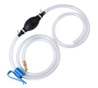 Pompe à siphon pour transfert d'essence, diesel, eau et carburant, pompe manuelle avec 2 tuyaux de siphon en PVC durable (15 mm)