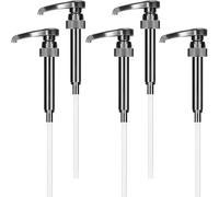 Pompe à Sirop à Café Distributeur Coffee Syrup Pump Distributeur Sirop Pompe pour 1 Litre Conteneurs de Bouteilles idéal pour Le Bar à Main du Bar à Main et Le shampooing 5pcs