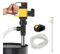 Pompe à tambour électrique sans fil, levage de 7 m, 12 000 tr/min, 3 vitesses réglables, pompe de transfert de carburant portable avec batterie de 36 V et tuyau pour diesel et liquides non corrosifs