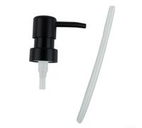 Pompe à tête ronde 28 fils pour bouteilles distributrices de lotion de bain, buse de presse en matériau ABS avec boîtier en métal et joint en silicone résistant aux fuites (noir mat)