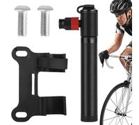 Pompe à vélo - Double valve 7,6 pouces - Pompe haute pression - Aide au gonflage rapide pour vélo électrique, voyage et extérieur - Accessoire de montage sur cadre