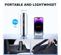 Pompe à vélo électrique CYCPLUS A2 haute pression 150 PSI rechargeable avec LED, portable, pour pneus de vélo, de voiture et de moto A2 white