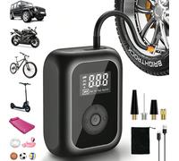 Pompe à vélo électrique, mini compresseur 6000 mAh, sans fil, portable, 10,3 bars, avec arrêt automatique, batterie 150 psi, pour voiture, vélo, moto, ballons [4 modes de gonflage]Cette mini-pompe à v