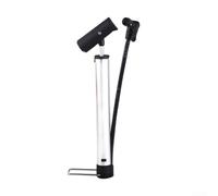 Pompe à vélo en alliage d'aluminium, gonfleur portable haute pression pour valves Presta, pompe à pneu de cyclisme légère avec poignée ergonomique pour VTT et vélos de route, argenté (4 x 11 x 32