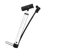 Pompe à vélo légère en alliage d'aluminium pour gonflage de pneus de piste sur VTT, route et cyclo-cross, design à double valve (4 x 11 x 32, argenté)