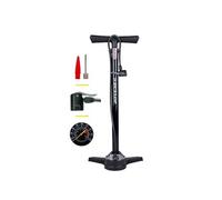 Dunlop Pompe à Vélo avec Manomètre Gonfleur Pneus Voiture et Vélo - pour valves