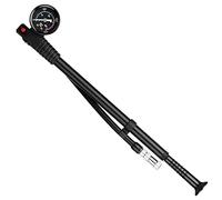 Pompe à Vélo, Pompe à Air à Soupape de 300 Psi avec Jauge pour Saut-vanne Schrader et Presta, Inflation Rapide, Manche en T Ergonomique, Compteur de Pression de Gaz Transparent, Cadre en Alliage en