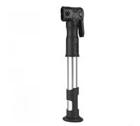 Pompe à vélo portable en alliage d'aluminium avec tuyau caché, pompe à air haute pression jusqu'à 120 PSI pour vélo de route et VTT, argent (argent)