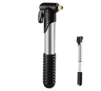 Pompe à vélo portable - Mini pompe à main 20,3 cm, gonfleur de pneu en acier inoxydable, pompes à air compactes avec kit d'aiguilles à billes | Petites pompes à vélo pour vélo de route, VTT, football