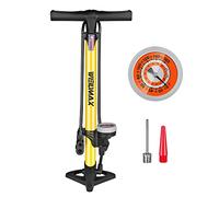 Pompe à vélo WEIDMAX, Pompe à Pied de vélo Ergonomique, gonfleur de Pneu de vélo, Pompe Portable avec manomètre Intelli et tête de Valve