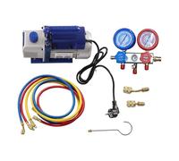 Pompe à vide 1/4 CV 180 W 220 V Pompe à vide 1 L/s 5 kpa Kit de mise sous vide avec manomètre pour refroidissement de climatisation