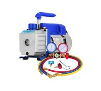 Pompe a Vide 1 Etage 84 L/min + Manomètre Frigoriste 1/4 HP