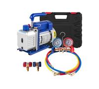 Pompe à Vide 4CFM 1 Etage Automatique Avec Tuyau Et Jauge Pour Entretien Automobile