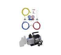 vidaXL Pompe à vide 50 L/min avec manomètre à 2 voies en kit d'outils
