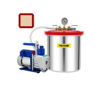 VEVOR Kit chambre à vide 19 L avec pompe à vide à un étage 141 L/min 1/3 HP