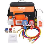 VEVOR Ensemble pompe à vide jauge de collecteur CVC 113 L/min 180 W avec tuyau