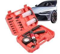 Pompe À Vide De Purge De Frein 1200g | Pompe Automatique Portable Universelle | Outil D'extraction De Fluide De Camion De Vélo De Voiture | Ensemble De Manomètres De Purge Hydraulique | Adaptateur De