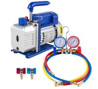 Pompe à vide, débitmètre, jauge à 2 voies, manomètre 18CFM 1-4HP, EU
