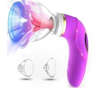 Pompe à Vide Electrique pour Clitoris et Va~gin,Puissant Wand Masseur,Personnelle Massager avec 9 Modes Vibrante,Chuchotement,Etanche,Sans Fil Thérapie Massage pour Corp