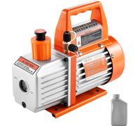 Pompe à vide VEVOR, 99 L/min, HVAC Pompe à vide AC à palettes à un étage, pour systèmes R134a R22 R410a, avec bouteille d'huile, moteur 4 pôles, 5 Pa, pour le dégazage de résine des systèmes de climat
