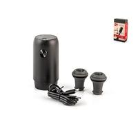 Pompe à vin 2 bouchons noir Vacu Vin 92004606 noir