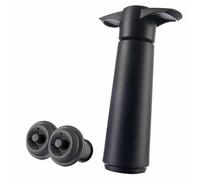 Pompe à vin noire avec bouchon à vin sous vide - Gardez votre vin frais jusqu'à 10 jours - 1 pompe et 2 bouchons - Réutilisable