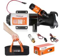 Pompe broyeur pour camping-car 12 V, pompe à déchets portable, aspiration de 12 GPM, levage de 1 m, 3 m avec port de décharge de tuyau d'arrosage, pompe d'égout à dégagement rapide (pompe broyeur 12 V