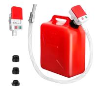 Pompe Carburant Electrique, 2,4 GPM Pompe Essence Electrique avec 3 Adaptateurs Réservoir, Pompe Transfert Carburant - D'arrêt Auto-Induction, Tuyau 99 cm, Essence pour Bidon D'huile, D'essence
