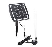 Pompe d'alimentation solaire Decdeal 6V/2W avec panneau solaire réglable, pompe de fontaine à eau pour extérieur, kit de panneau de fontaine à eau pour aquarium, patio, piscine