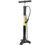 Pompe d'atelier de vélo Tubulaire en métal Noir, poignée Ergonomique en T, gonflage Rapide, valves de Trois Pieds Italiennes, françaises et américaines