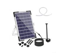 Pompe de bassin à énergie solaire 5 W avec sortie 9 V et débit H de 190 L pour bains d'oiseaux, aquariums et petits paysages d'eau