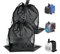 Pompe de bassin - Filtre en filet - Sac filtrant universel résistant à l'encrassement - Pour pompes de bassin - Couvercle résistant aux intempéries - Accessoire de filtration pour jardin, étang, parc