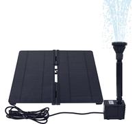 Pompe de bassin Fontaine solaire 20W Pompe solaire avec plusieurs options de mode Fontaine solaire Fontaine de jardin Jardin Extérieur Type E Panneau solaire pliable CEEDIR