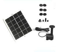 Pompe de bassin solaire - 15 W - Alimentation solaire - Système d'irrigation réglable pour balcon, terrasse, aquarium, jardin, pelouse, extérieur