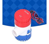 Pompe de Cale 12 V/24 V 350/500/750/1100 GPH, Pompe de Cale à Faible Bruit, Interrupteur Semi-automatique Petite Pompe Submersible électrique pour Vidange Fournir de L'énergie(24V-1100GPH)