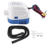 Pompe de cale de bateau submersible 1100 GHPH avec du tuyau de sortie de 8 pouces Kit d'installation du tuyau de sortie DC 12v Coube marine électrique pour RV Yacht Powerboats