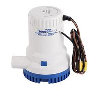 Pompe de cale immergée 12V 2000GPH, Pompe électrique silencieuse et fiable - Matériaux résistant feu, Fonction auto - amorçante, Idéale bateau et marine