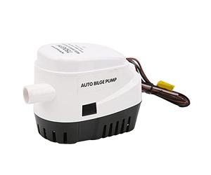 Pompe de Cale KIMISS, 24 V 750 GPH Pompe de Cale Submersible Automatique Protection Incendie contre la Corrosion avec Interrupteur à Flotteur Intégré