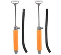 Pompe de Cale Manuelle Tuyau Réversible 2 pièces orange pour Kayak | Diaphragme Haute Élasticité, Poignée Ergonomique et Base Robuste, pour Secours Marin et Bateaux Gonflables
