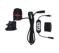 Pompe de circulation magnétique pour aquarium DC 12 V avec contrôleur externe, débit réglable à 4 vitesses et mode d'alimentation, simulation durable à faible bruit pour environnement marin (noir)