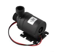 Pompe de circulation pour eau chaude - Système solaire - 12 V/24 V - Sans balais - Silencieuse - Débit de 8 l/min - Raccordement 1/2" - Système de chauffage - Kit de pompe circulaire - Noir (12 V)
