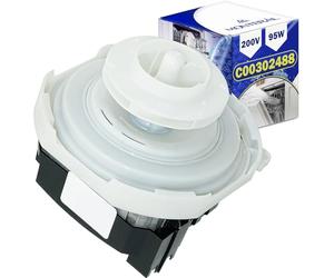 Pompe de Circulation pour Lave Vaisselle V8M-E25A0 200V 95W le Code Original C00302488 C00731573 482000022216 pour Whirlpool pour Bauknecht pour Indesit pour Ariston - Garantie de 10 Ans - MONTERAL