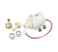 Pompe de circulation silencieuse 12 V CC pour systèmes d'eau chaude solaires avec coupleur en laiton compatible BSP/NPT 1,27 cm