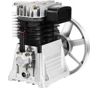 pompe de compresseur d'air 3HP, débit puissant de 66 l/min, construction durable en aluminium et fer, argent
