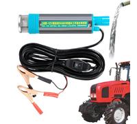 Pompe De d'eau, Pompe À Huile Électrique, Outil de Ravitaillement Portable avec 2 Pinces Crocodiles pour Usage Agricole, Maritime, Automobile, Camping-Car et Camion