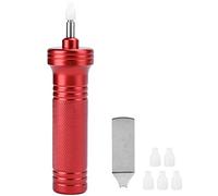 Pompe de démontage du verre de montre, outil d’ouverture du boîtier de montre, kit professionnel de réparation de montres avec 5 buses et tête d’outil pour barre de ressort, pour (Pompe rouge en