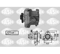 Pompe de direction assistée hydraulique sans poulie 7076049 SASIC pour BMW 3