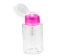 Pompe de dissolvant de vernis à ongles | Dispensateur de vernis à ongles Dispensateur vide Push Push Bouteille Pompe en plastique Conteneur de liquide Rosy 180 ml