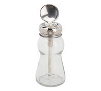Pompe de Dissolvant de Vernis à Ongles, Verre Vide Vide en Verre Type de Presse avec Noyau en Cuivre pour le Liquide de Maquillage 100 Ml, Bouteille Transparente avec Marques